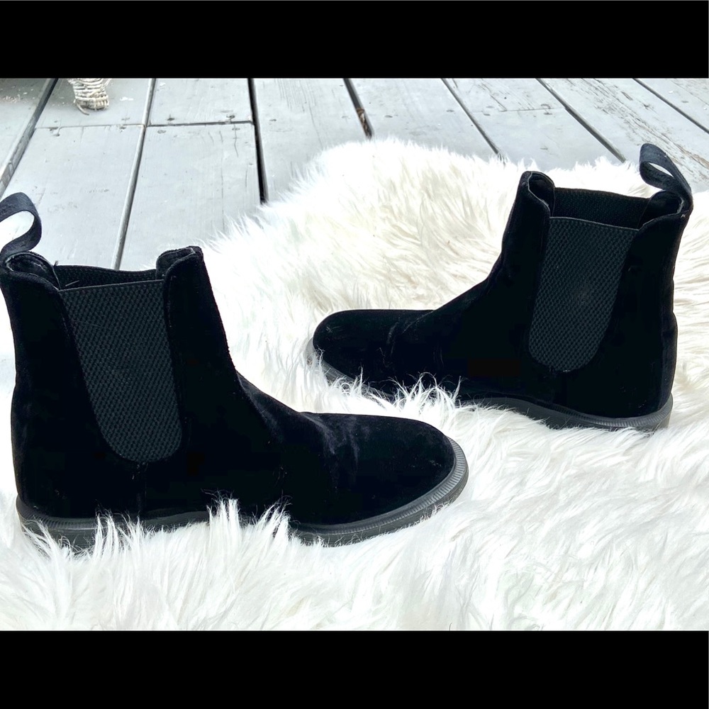 Black Velvet Dr. Martens Boots
